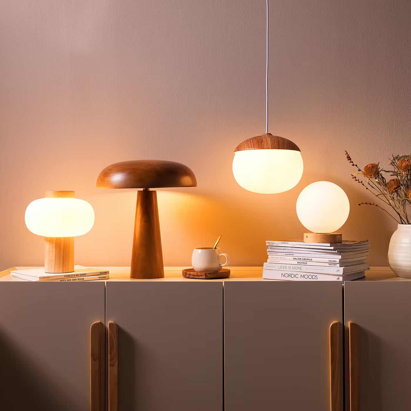 Pret Solid Wood Table Lamp